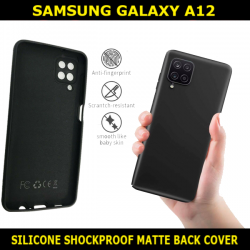 Silicone Case For Samsung Galaxy A12 SM-A125F/DSN Shockproof Matte Back Cover Slim Fit and Sophisticated in Look